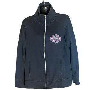 Harley Davidson Women’s Rommel Scranton Pa 2015 Black Full Zip XL